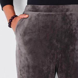 J.Jill Pure Jill Crushed-Velour Full-Leg Pants Size Medium